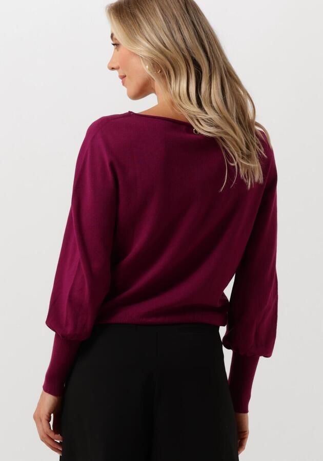 Twinset Rood Pruim Sweater Box Hals Boot Purple Dames