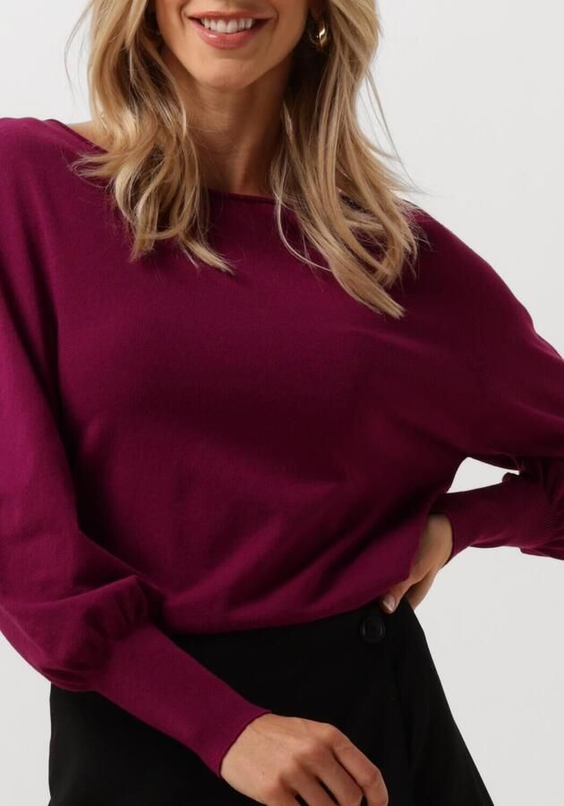 Twinset Rood Pruim Sweater Box Hals Boot Purple Dames - Foto 2