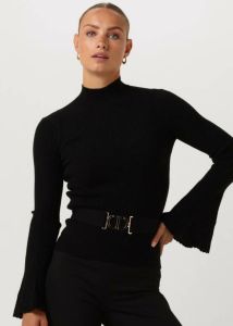 Twinset Zwarte Ribgebreide Twin-Set Sweaters Zwart Dames