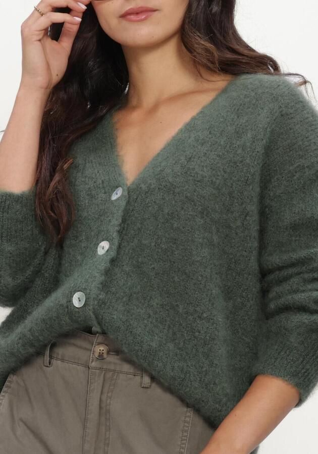 TWNS Dames Truien & Vesten Buttoned V-neck Long-sleeve Cardigan Groen - Foto 3