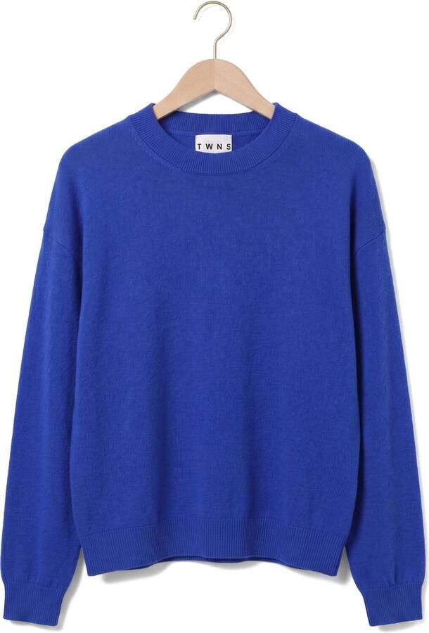 TWNS Dames Truien & Vesten Long Puffed Sleeves Round Neck Jumper Blauw - Foto 4