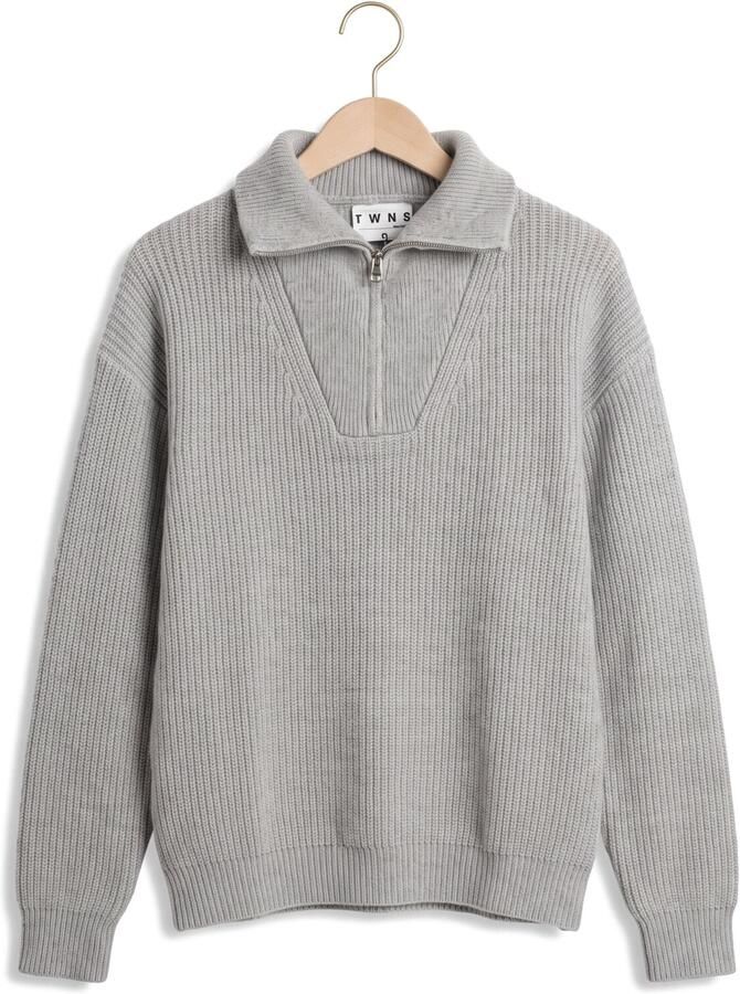 TWNS Dames Truien & Vesten Long-sleeved Trucker-neck Pullover Grijs - Foto 2