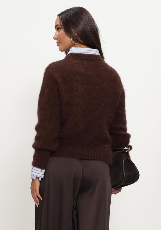 TWNS Dames Truien & Vesten Solid Long-sleeve Round Neck Sweater Bruin - Foto 2