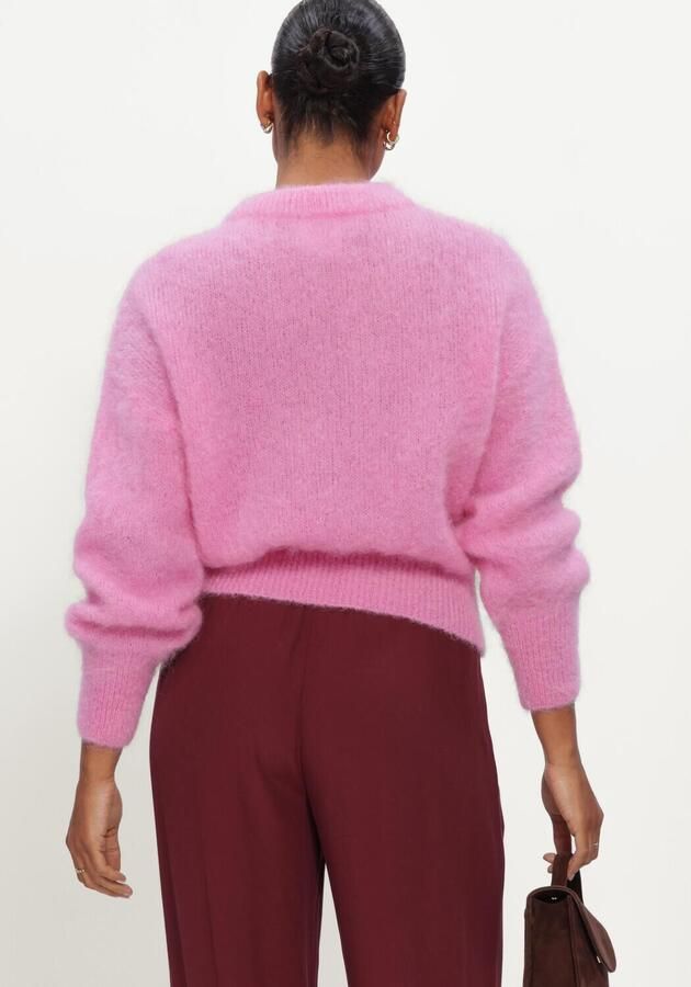 TWNS Dames Truien & Vesten Solid Long-sleeve Round Neck Sweater Roze - Foto 3