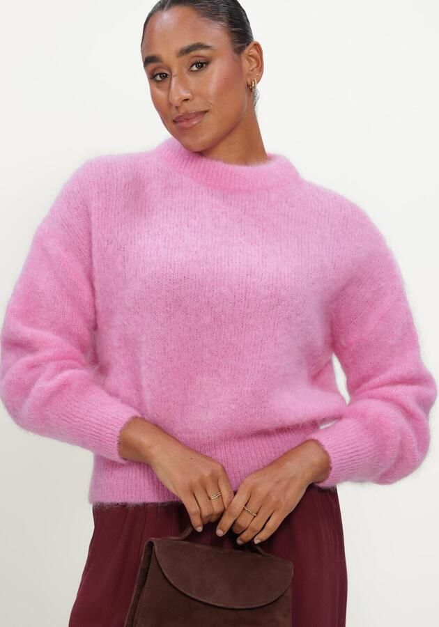 TWNS Dames Truien & Vesten Solid Long-sleeve Round Neck Sweater Roze - Foto 4