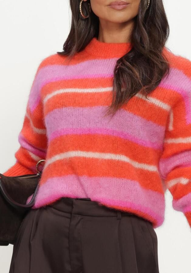 TWNS Dames Truien & Vesten Striped Long-sleeve Round Neck Sweater Multi - Foto 4