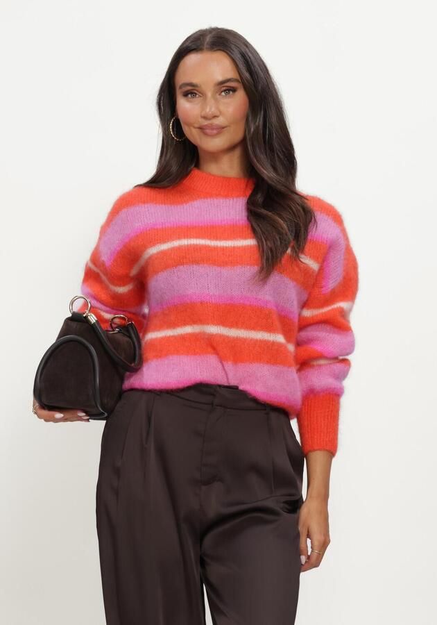 TWNS Dames Truien & Vesten Striped Long-sleeve Round Neck Sweater Multi
