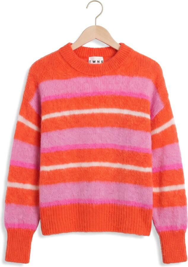 TWNS Dames Truien & Vesten Striped Long-sleeve Round Neck Sweater Multi - Foto 2