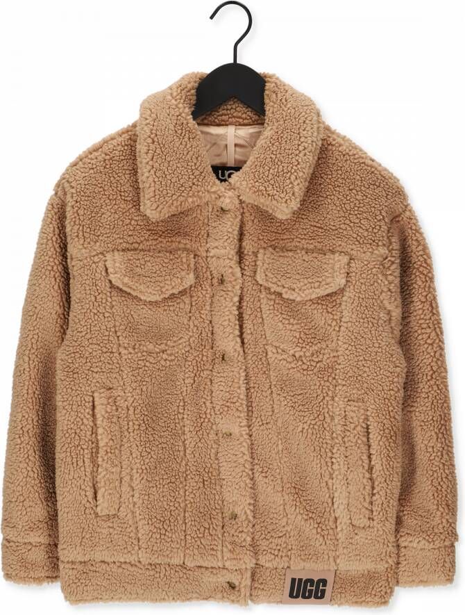 UGG Camel Teddy Jas W Frankie Sherpa Trucker Jacke