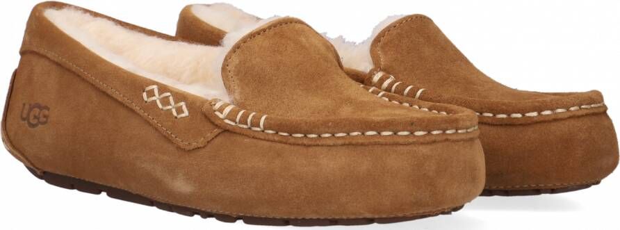 Ugg Shearling-gevoerde Beige Platte Schoenen Beige Dames