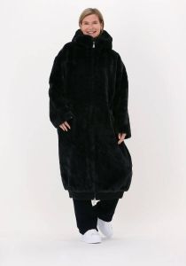 Zwarte UGG Faux Fur Jas W Koko Oversized Faux Fur Coat