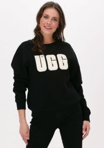 UGG Zwarte Sweater W Madeline Fuzzy Logo Crewneck