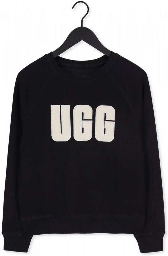 UGG Zwarte Sweater W Madeline Fuzzy Logo Crewneck