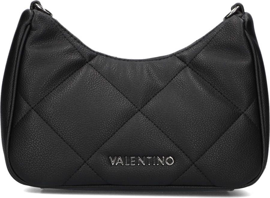 Valentino by Mario Valentino Elegante zwarte dameshandtas met zilveren sluiting Black Dames