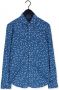 Vanguard Blauwe Casual Overhemd Long Sleeve Shirt Branches Print On Fine Jersey - Thumbnail 1