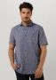 Vanguard Blauwe Casual Overhemd Short Sleeve Shirt Linen Cotton Blend - Thumbnail 1