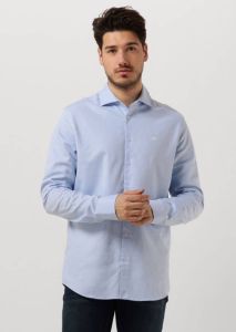 Vanguard Blauwe Klassiek Overhemd Long Sleeve Shirt Power Stretch Dobby 2 Tone