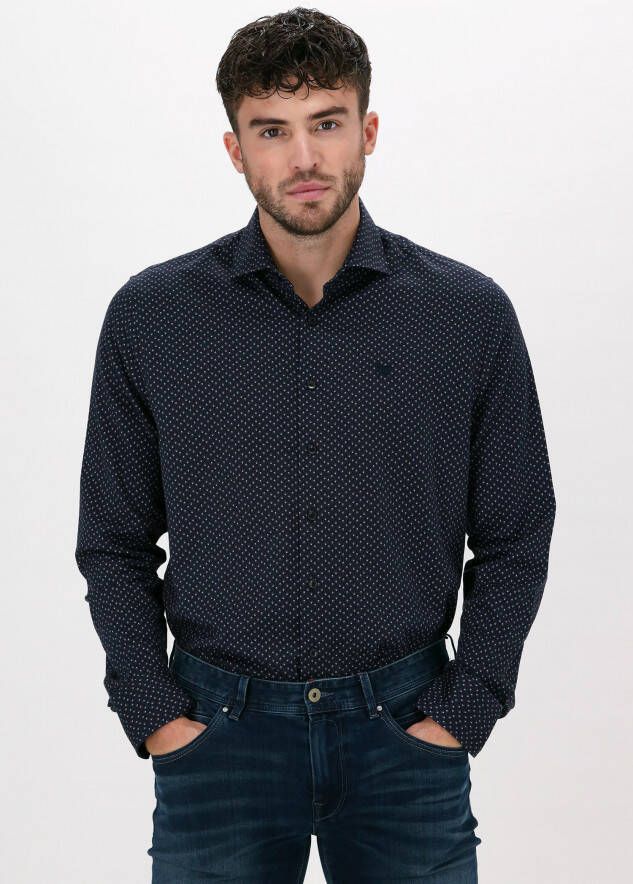 Donkerblauwe Vanguard Casual Overhemd Long Sleeve Shirt Print On Pow