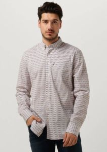 Vanguard Gebroken Wit Klassiek Overhemd Long Sleeve Shirt Print On Poplin Stretch