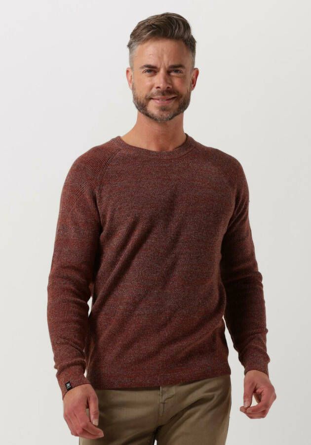 Vanguard Crewneck Cotton Mouline Chili Oil Rood Heren