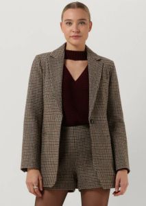 Vanilia Bordeaux Blazer Tweed Wool Colbert