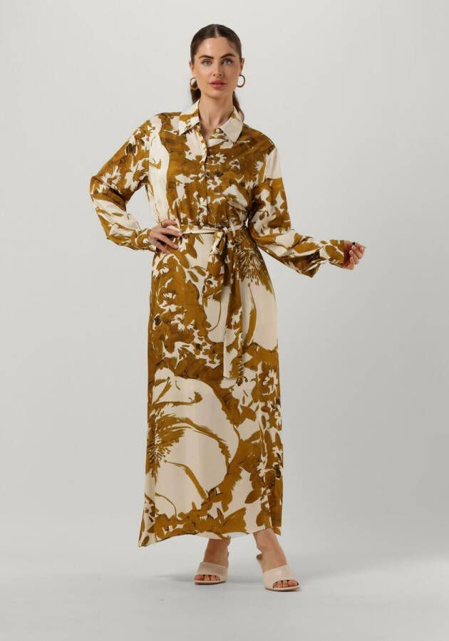 VANILIA Dames Jurken Printed Dress Goud