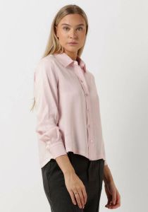 Vanilia Lichtroze Blouse Silky Cropped Shirt