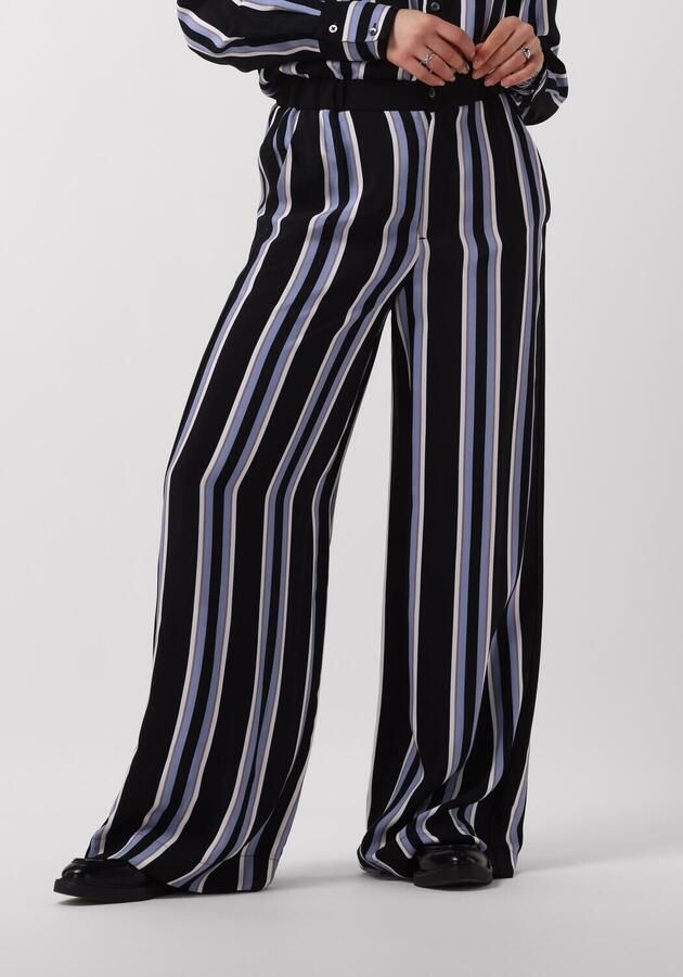 VANILIA Dames Broeken Striped Wide Leg Zwart - Foto 4