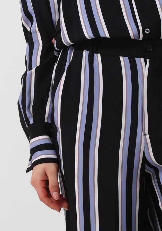 VANILIA Dames Broeken Striped Wide Leg Zwart - Foto 2