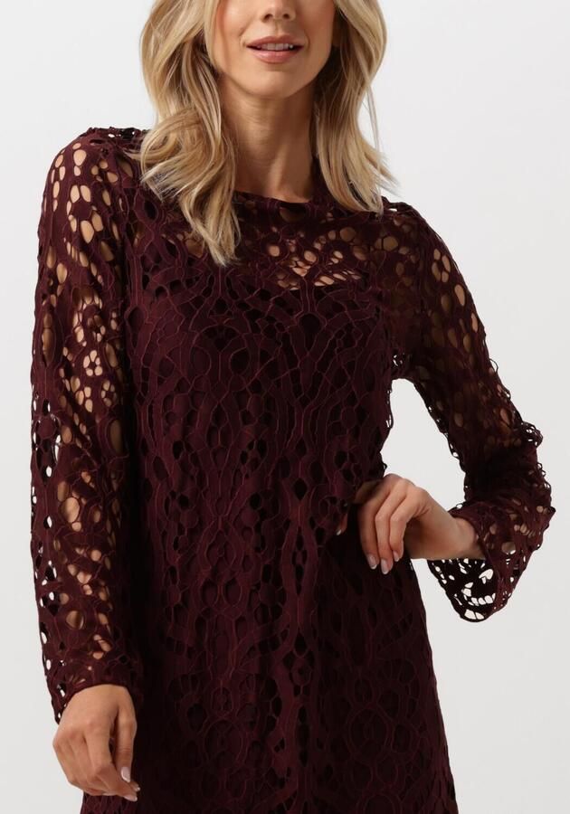 VANILIA Dames Jurken Lace Midi Dress Rood - Foto 2