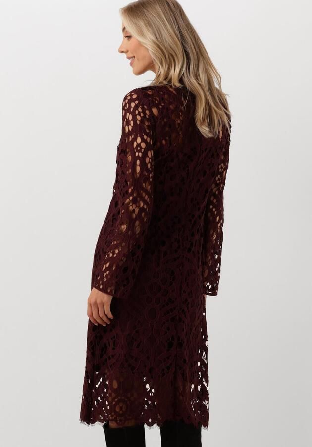 VANILIA Dames Jurken Lace Midi Dress Rood