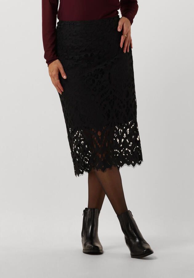 VANILIA Dames Rokken Lace Pencil Skirt Zwart