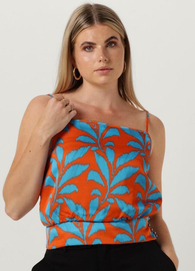 VANILIA Dames Tops & T-shirts Tropic Leaf Top Oranje - Foto 4
