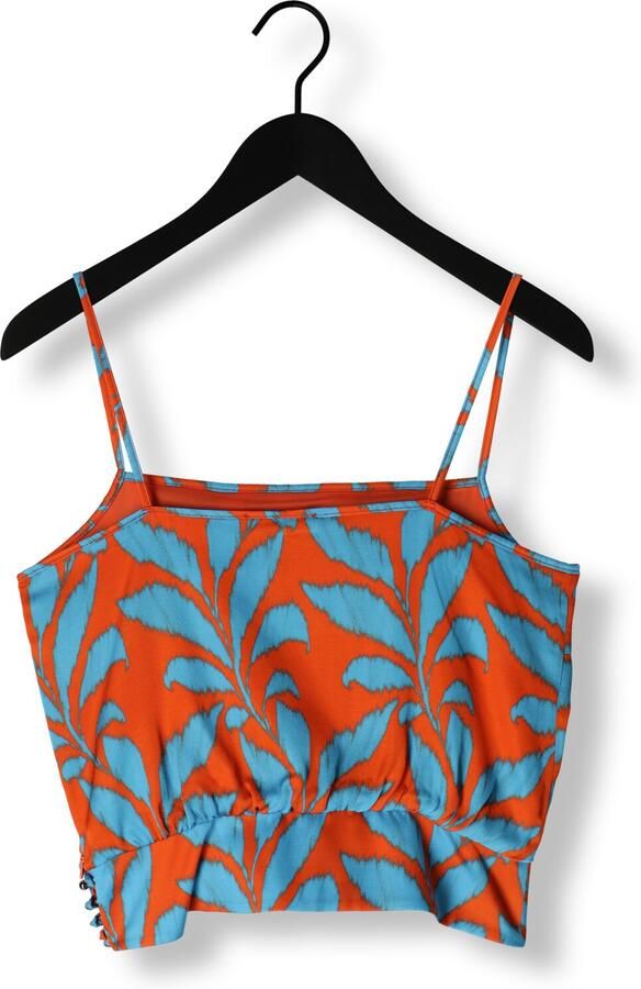 VANILIA Dames Tops & T-shirts Tropic Leaf Top Oranje - Foto 3