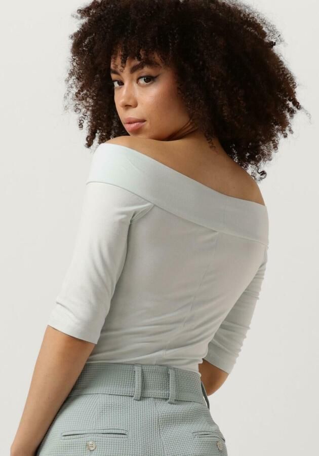 VANILIA Dames Tops & T-shirts Viscose Off Shoulder Ssl Blauw - Foto 2