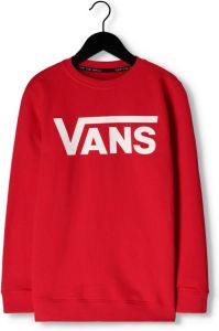 Vans Rode Trui By Classic Crew Boys True Red-white