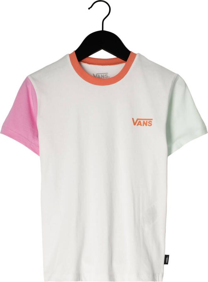 VANS Meisjes Tops & T-shirts Colorblock Crew White Multi Wit-170