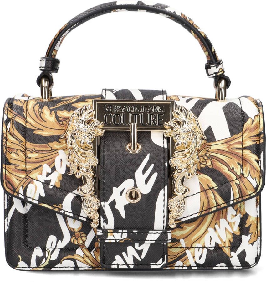 Versace Jeans Couture Zwarte Logo Space Couture Handtas met Afneembare Schouderband Multicolor Dames