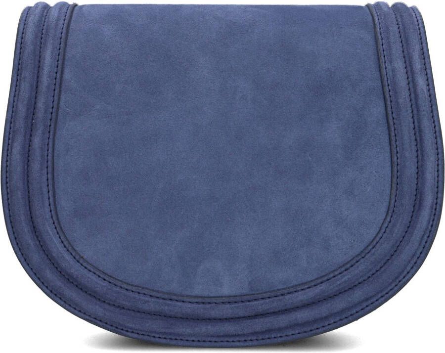 Via Vai Blauwe Suède Schoudertas Glen Blue Dames