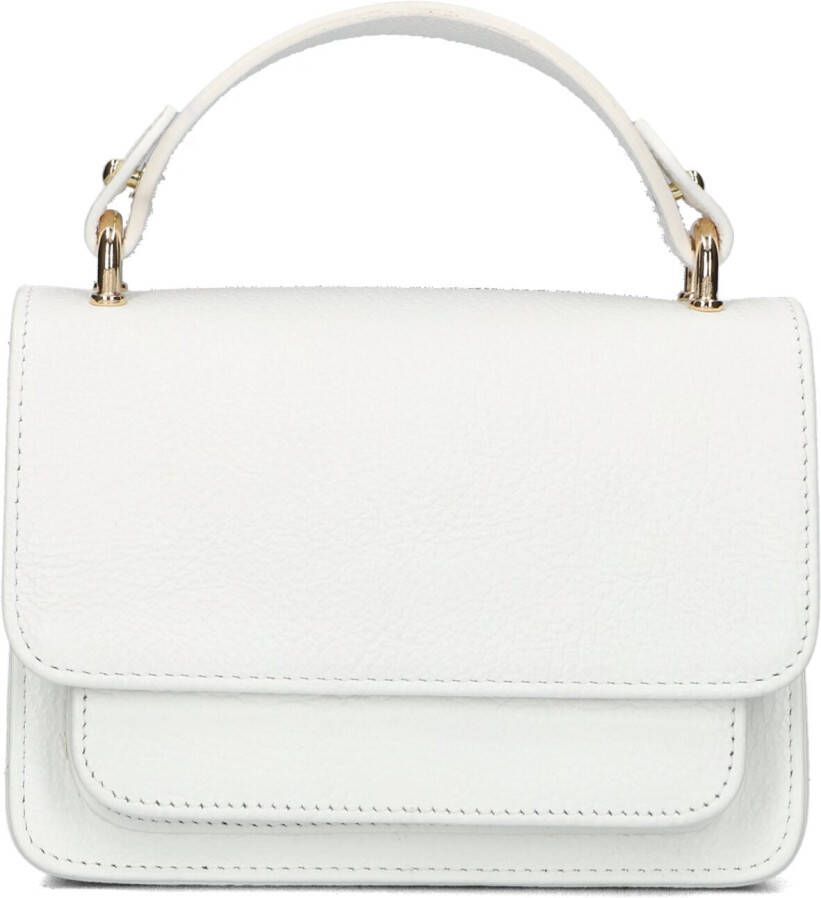 Via Vai Witte Leren Schoudertas Bowie Sass White Dames