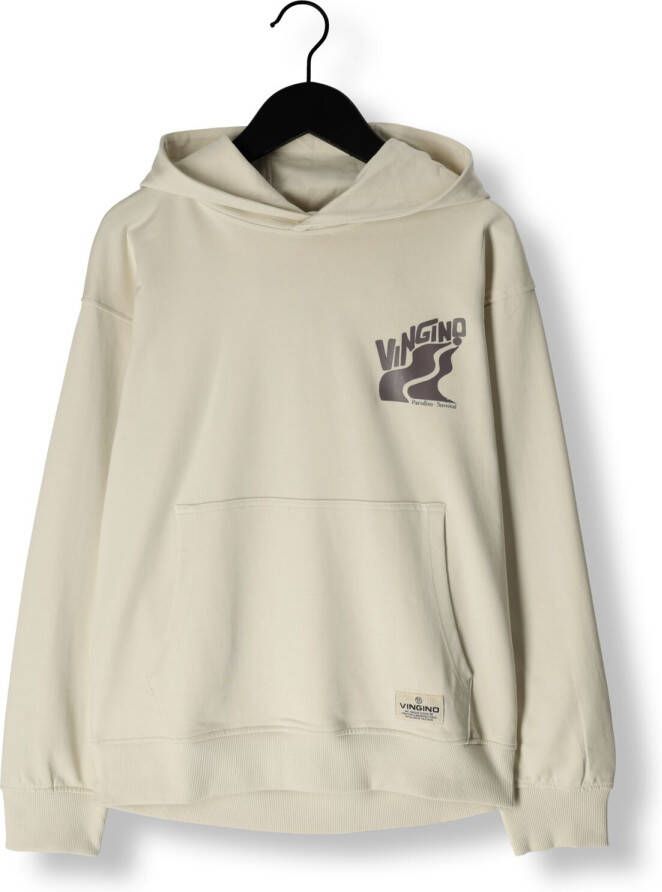VINGINO hoodie Nactus met backprint wit Sweater Backprint 128