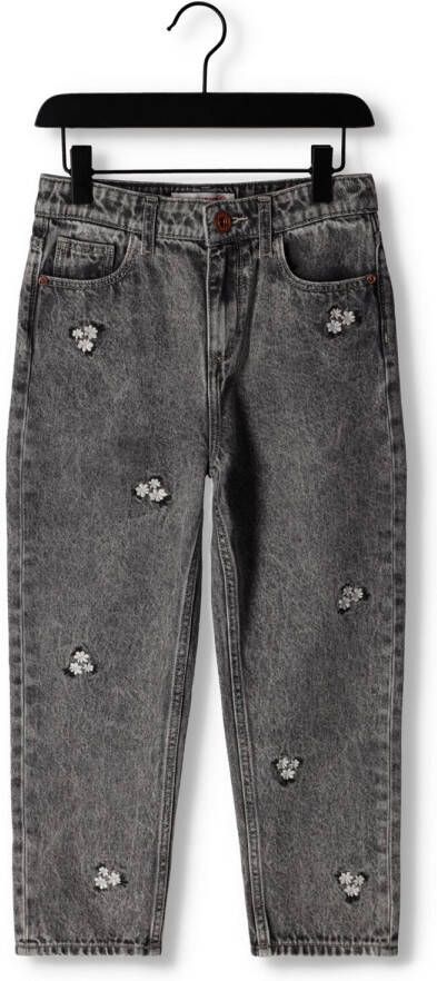 Vingino gebloemde mom jeans Chiara Flower grey vintage