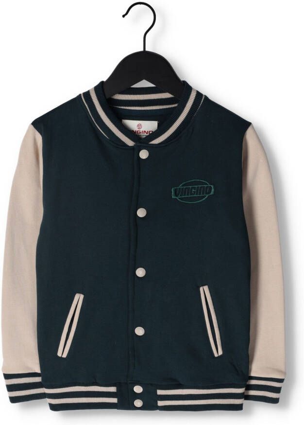 Vingino sweatvest Osall groen ecru