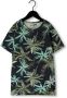 VINGINO T-shirt JEAL met bladprint groen donkerblauw Jongens Katoen Ronde hals 104 - Thumbnail 1