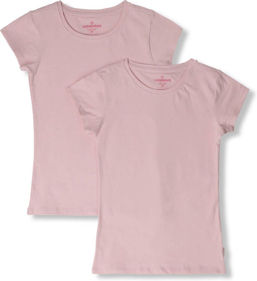 VINGINO T-shirt set van 2 roze Meisjes Stretchkatoen Ronde hals 110 116
