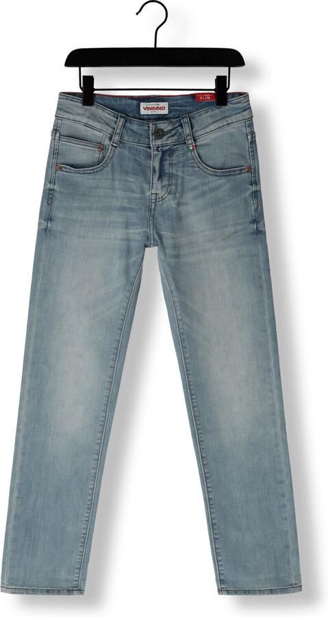 VINGINO slim fit jeans Diego old vintage Blauw Jongens Denim Effen 140 - Foto 3