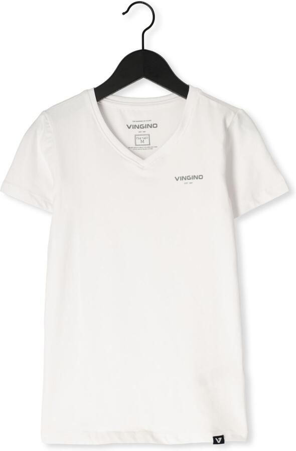 VINGINO Jongens Polo's & T-shirts Basic V Neck Wit - Foto 2