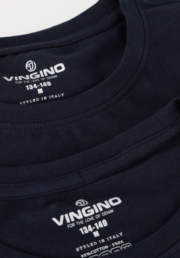 VINGINO basic T-shirt set van 2 donkerblauw Jongens Stretchkatoen Ronde hals 170 176