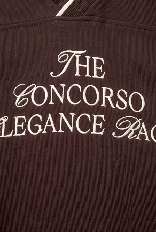Vingino oversized longsleeve met backprint donkerbruin blauw wit Jongens Katoen Klassieke kraag - Foto 3