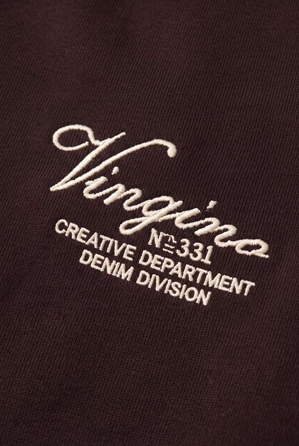 Vingino oversized sweater met backprint donkerbruin Backprint - Foto 2